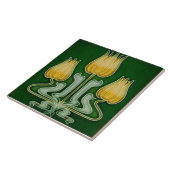 Art nouveau ceramic tile tegeltje (Zijkant)