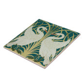 Art nouveau ceramic tile tegeltje (Zijkant)