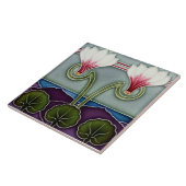 Art nouveau ceramic tile tegeltje (Zijkant)