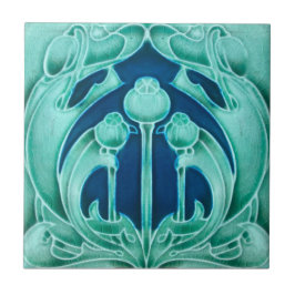 Art Nouveau ceramic tile Tegeltje