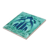 Art Nouveau ceramic tile Tegeltje (Zijkant)