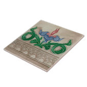 Art Nouveau ceramic tile Tegeltje (Zijkant)