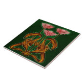 Art nouveau ceramic tile tegeltje (Zijkant)