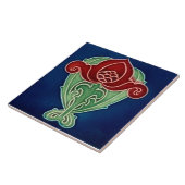 Art Nouveau ceramic tile Tegeltje (Zijkant)