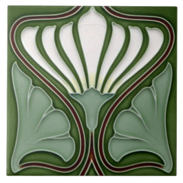 Art Nouveau Ceramic Wall fireplace Tile Tegeltje