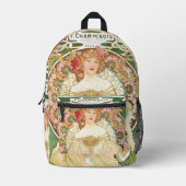 Art Nouveau, Champenois door Alphonse Mucha Bedrukte Rugzak (Voorkant)