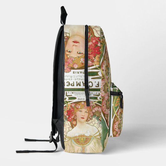Art Nouveau, Champenois door Alphonse Mucha Bedrukte Rugzak (Links)