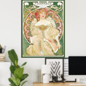  Art Nouveau, Champenois door Alphonse Mucha Poster (Thuiskantoor)