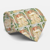  Art Nouveau, Champenois door Alphonse Mucha Stropdas (Opgerold)