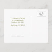 Art Nouveau Changement d'adresse Carte postale (Dos)