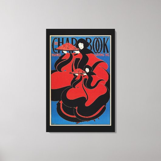  Art Nouveau Chap Book Thanksgiving Canvas Afdruk (Voorkant)