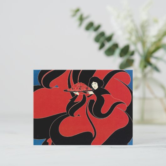 Art Nouveau Chap Book Thanksgiving Feestdagenkaart (Staand voorkant)