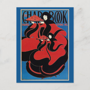 Art Nouveau Chap Book Thanksgiving Feestdagenkaart
