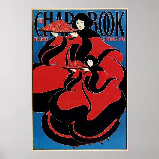 Art Nouveau Chap Book Thanksgiving Poster (Voorkant)