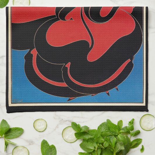 Art Nouveau Chap Book Thanksgiving Theedoek (Gevouwen)