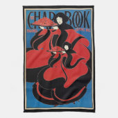 Art Nouveau Chap Book Thanksgiving Theedoek (Verticaal)