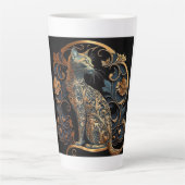 Art Nouveau Chat Latte Mug (Devant)