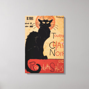  Art Nouveau Chat Noir canvas Afdruk