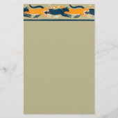 Art Nouveau Chats et Fleurs Papeterie (Devant)