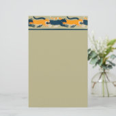 Art Nouveau Chats et Fleurs Papeterie (Debout devant)