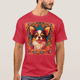 Art Nouveau Chihuahua Grappig Chihuahua Design T-shirt