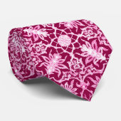 Art Nouveau Chinese Pattern - Bourgogne Stropdas (Opgerold)