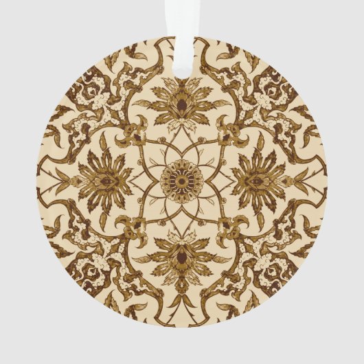 Art Nouveau Chinese Pattern - Brown and Beige Ornament (achterkant)