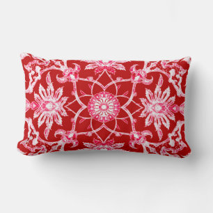 Art Nouveau Chinese Pattern - Deep Red Kussen