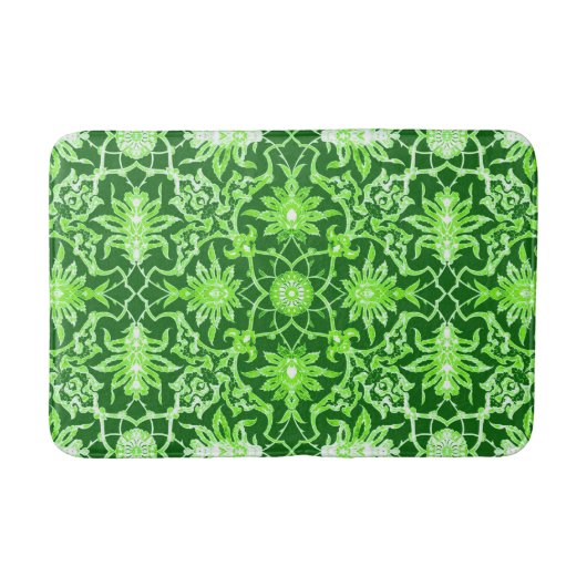 Art Nouveau Chinese Pattern - Emerald Green Badmat (Voorkant)