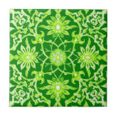 Art Nouveau Chinese Pattern - Emerald Green Tegeltje (Voorkant)