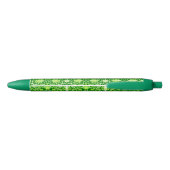 Art Nouveau Chinese Pattern - Emerald Green Zwarte Inkt Pen (Achterkant)