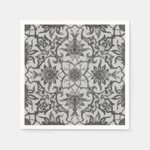 Art Nouveau Chinese Pattern - Silver Grey Servetten