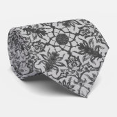 Art Nouveau Chinese Pattern - Silver Grey Stropdas (Opgerold)
