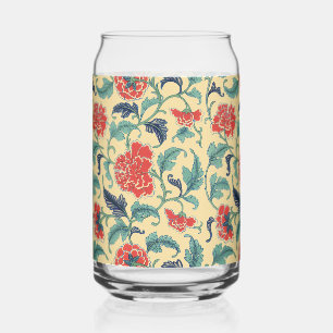 Art Nouveau Chinese Rode Bloemmotief Chinoiserie A Blikvorm Glas