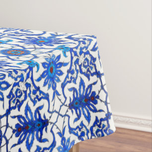 Art Nouveau Chinese Tile - Cobalt Blue & White Tafelkleed