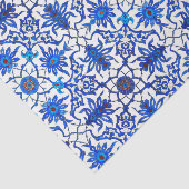 Art Nouveau Chinese Tile - Cobalt Blue & White Tissuepapier (Detail)