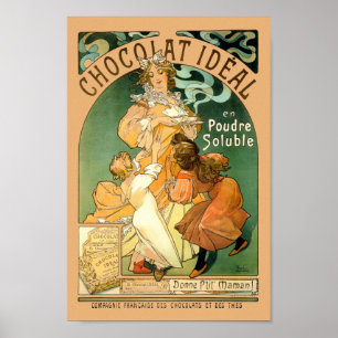  Art Nouveau Chocolate en Alphonse Mucha Poster
