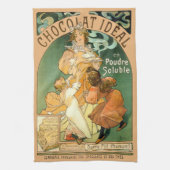 Art Nouveau Chocolate en Alphonse Mucha Theedoek (Verticaal)