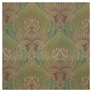Art Nouveau Chrysanthemum & Artichoke Pattern Stof