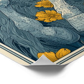 Art Nouveau Circus Poster in Blue and Yellow (Coin)