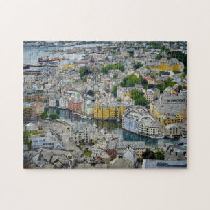 Art Nouveau City Alesund, Noorwegen puzzle Legpuzzel