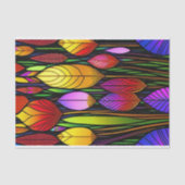 Art Nouveau Colorful Cattails Artwork Tissuepapier (Voorkant)