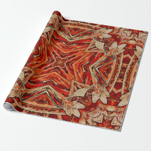 art nouveau colorful ornamental patroon in cadeaupapier