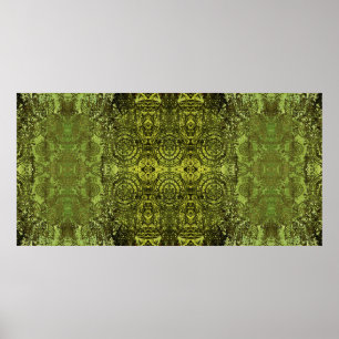 art nouveau colorful ornamental patroon in poster