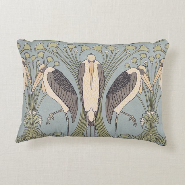 Art Nouveau Crane Pillow Accent Kussen (Achterkant)