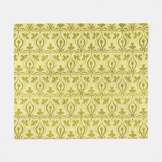 Art Nouveau Daffodil  Patroon Fleece Deken (Voorkant (Horizontaal))