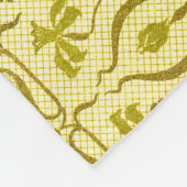 Art Nouveau Daffodil  Patroon Fleece Deken (Hoek)
