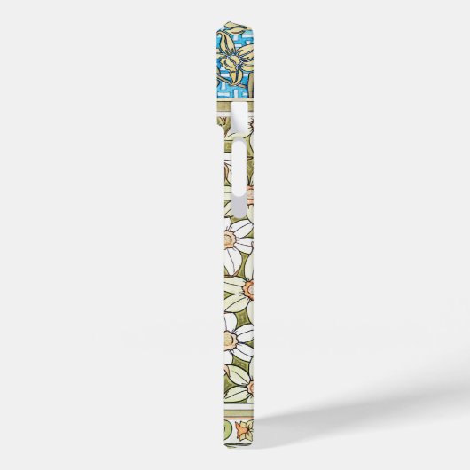 Art nouveau daffodil Verneui textiel bloemenkunst Case-Mate iPhone Case (Achterkant / Links)