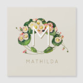 Art Nouveau Daisies Wreath Monogram aan personalis (Voorkant)