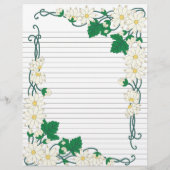 Art Nouveau Daisy Border Lined Recippage (Achterkant)
